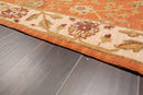 3'10" x 5'10" Hand Knotted Wool High Low Pile Area Rug Orange