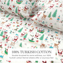 Turkish Cotton Christmas Flannel Sheet - Whittaker Collection by Great Bay Home