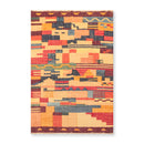 4' x 6'3" Hand Woven Wool Turkish Kilim Flatweave Area Rug Contemporary