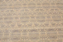 6' x 9' Hand Knotted Damask Design 100% Wool Area rug Beige