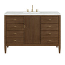 James Martin Myrrin 48" Single Bathroom Vanity, Mid-Century Walnut