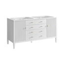 James Martin Myrrin 60" Double Bathroom Vanity, Bright White