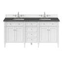 James Martin Brittany 72" Double Bathroom Vanity, Bright White
