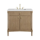 James Martin Kinnsden 36" Single Bathroom Vanity, Weathered Oak