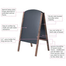 31.5 Inch Wood A-Frame Sidewalk Signage Chalkboard by LJGDeals