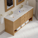 James Martin Solene 72" Double Bathroom Vanity, Seaside Oak