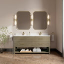 James Martin Lucian 72" Double Bathroom Vanity, Pebble Oak