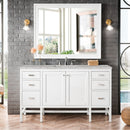 James Martin Addison 60" Single Bathroom Vanity, Glossy White