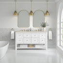 James Martin Breckenridge 60" Double Bathroom Vanity, Bright White