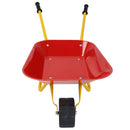 Outdoor Garden Backyard Play Toy Kids Metal Wheelbarrow-Red by LJGDeals