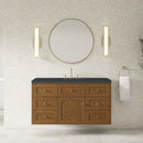 James Martin Laurent 48" Dual Mount Single Bathroom Vanity, Honey Oak