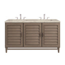 James Martin Portland 60" Double Bathroom Vanity, Whitewashed Walnut