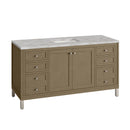 James Martin Chicago 60" Single Bathroom Vanity, Walnut Whisper