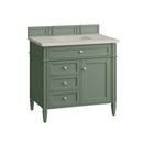 James Martin Brittany 36" Single Bathroom Vanity, Smokey Celadon