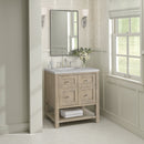 James Martin Breckenridge 30" Single Bathroom Vanity, Whitewashed Oak
