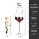 Crystal Bordeaux Glasses & Gold Corkscrew Gift Box Set by Viski