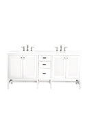 James Martin Addison 72" Double Bathroom Vanity, Glossy White