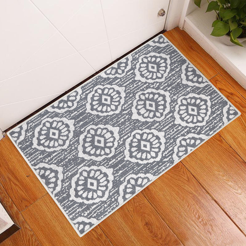 Sussexhome Flower Collection 2 x 3 Foot Heavy Duty Low Pile  Landing Rug Runner