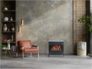 Amantii E70-NA Lynwood Series - 70 cm Freestand Electric Stove Featuring a Cast Iron Frame and a 10 Piece Birch Log Set