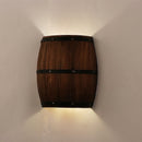 Set of 2 American vintage country wine barrel wall lamps for restaurant, kitchen aisle, bar