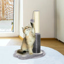 20.5 inch Tall Cat Scratching Post Claw Scratcher with Sisal Rope and Plush Ball-Gray by LJGDeals