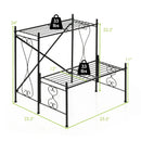 2-Tier Metal Plant Stand Garden Shelf by LJGDeals
