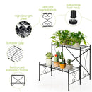 2-Tier Metal Plant Stand Garden Shelf by LJGDeals