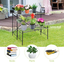 2-Tier Metal Plant Stand Garden Shelf by LJGDeals
