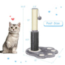 20.5 inch Tall Cat Scratching Post Claw Scratcher with Sisal Rope and Plush Ball-Gray by LJGDeals