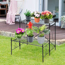 2-Tier Metal Plant Stand Garden Shelf by LJGDeals