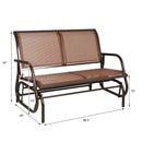 Swing Glider Chair 48 Inch Loveseat Rocker Lounge Backyard by LJGDeals