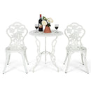 Outdoor Cast Aluminum Patio Furniture Set with Rose Design by LJGDeals