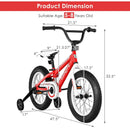 16 Inch Kids Bike Bicycle with Training Wheels for 5-8 Years Old Kids by LJGDeals