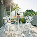 Outdoor Cast Aluminum Patio Furniture Set with Rose Design by LJGDeals