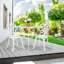 Outdoor Cast Aluminum Patio Furniture Set with Rose Design by LJGDeals
