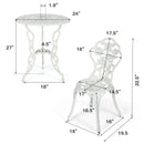 Outdoor Cast Aluminum Patio Furniture Set with Rose Design by LJGDeals