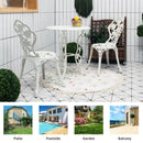 Outdoor Cast Aluminum Patio Furniture Set with Rose Design by LJGDeals