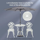 Outdoor Cast Aluminum Patio Furniture Set with Rose Design by LJGDeals