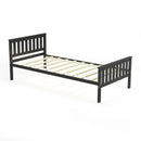 Twin Size Wood Platform Bed with Headboard by LJGDeals