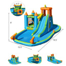 Inflatable Water Slide Kids Bounce House Splash Water Pool with 735W Blower by LJGDeals