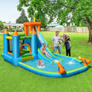 Inflatable Water Slide Kids Bounce House Splash Water Pool with 735W Blower by LJGDeals
