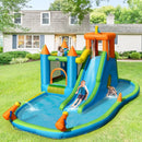 Inflatable Water Slide Kids Bounce House Splash Water Pool with 735W Blower by LJGDeals