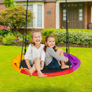 40 inch Saucer Tree Outdoor Round Platform Swing with Pillow and Handle-Multicolor by LJGDeals