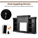 70 Inch Modern Fireplace Media Entertainment Center with Bookcase by LJGDeals