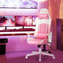 Ergonomic High Back Computer Desk Chair with Headrest and Lumbar Support-Pink by LJGDeals