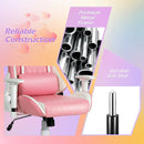 Ergonomic High Back Computer Desk Chair with Headrest and Lumbar Support-Pink by DirectDeals