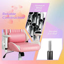 Ergonomic High Back Computer Desk Chair with Headrest and Lumbar Support-Pink by LJGDeals