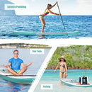 10.5 ft Inflatable Stand Up Paddle Board Surfboard with Aluminum Paddle Pump by DirectDeals