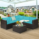 6 Pieces Patio Furniture Sofa Set with Cushions for Outdoor by LJGDeals