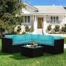 6 Pieces Patio Furniture Sofa Set with Cushions for Outdoor by LJGDeals